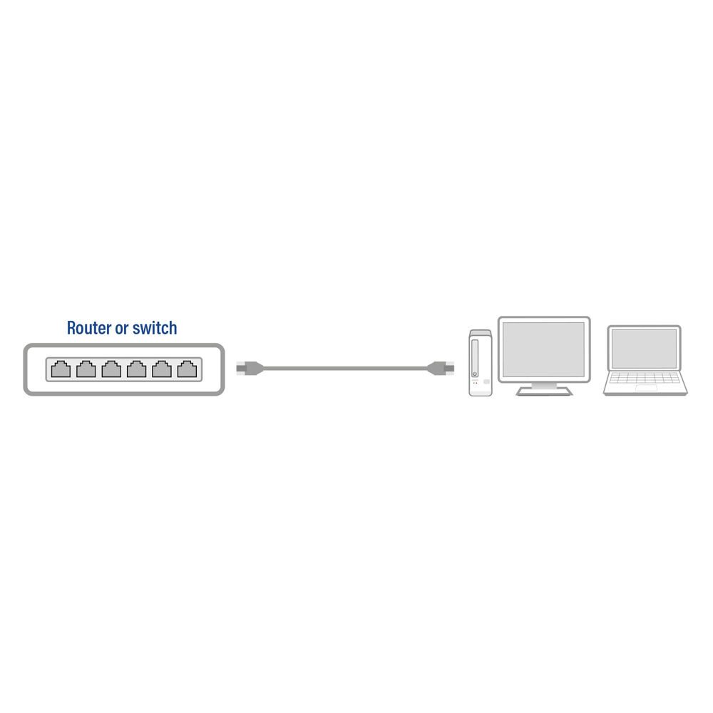 ACT Black 0.9 meter U/UTP, CAT6 patch cable with RJ45 connectors, Zip Bag