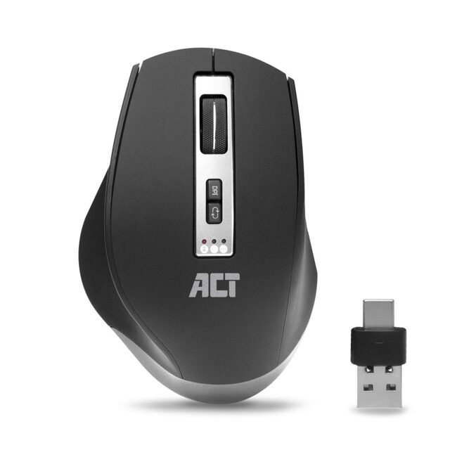 ACT Draadloze multi-connect muis, 600 tot 2400 dpi, zwart