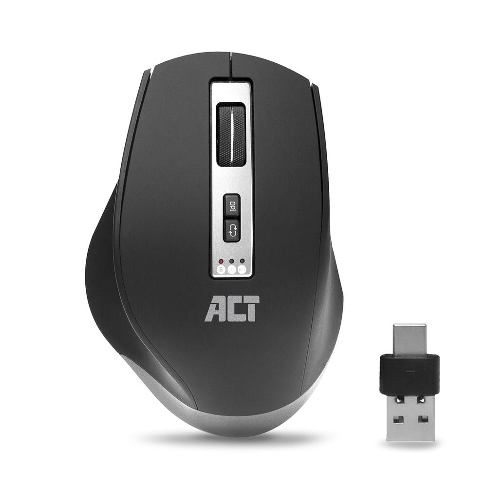 ACT Draadloze multi-connect muis, 600 tot 2400 dpi, zwart