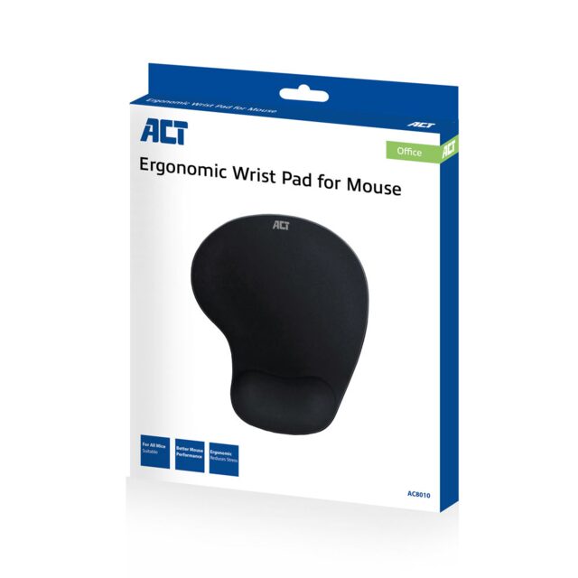 ACT Ergonomic mouse pad with wrist rest, black