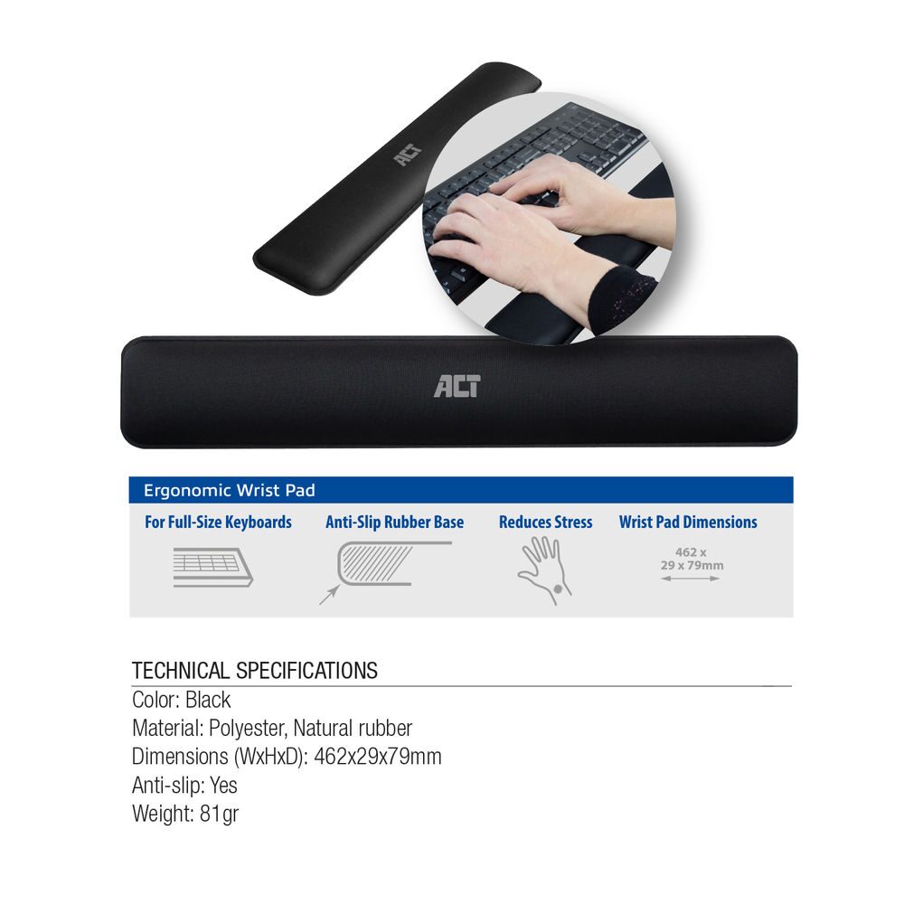 ACT Ergonomic wrist pad for keyboards