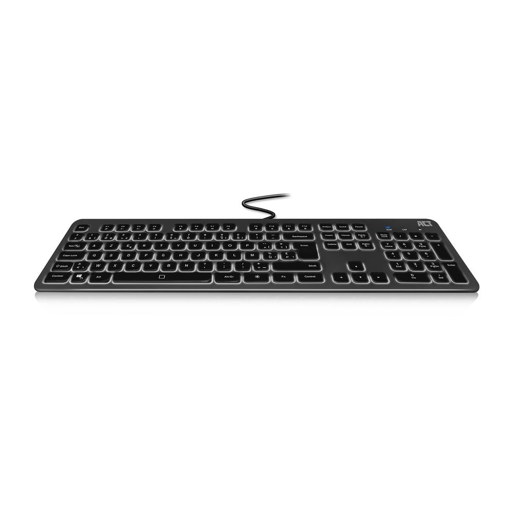 ACT Wired Keyboard with backlight illumination (Azerty/BE layout)
