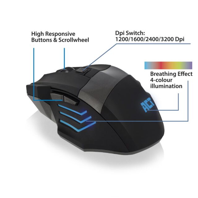 ACT Wired Gaming Mouse with illumination 3200 dpi